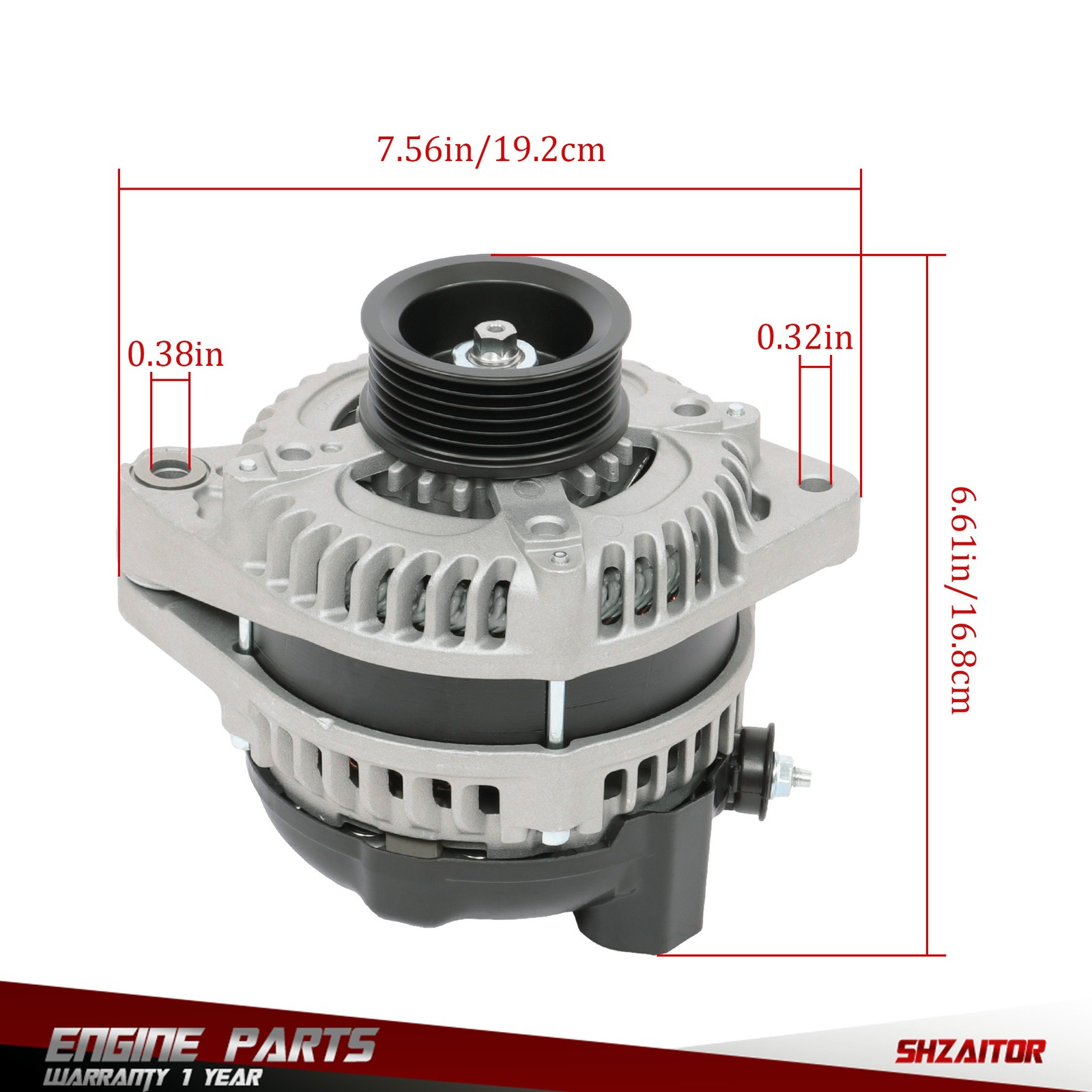 Alternator For Honda Pilot Ridgeline 2009-2011 Odyssey 2008-2010 3.5L 11391