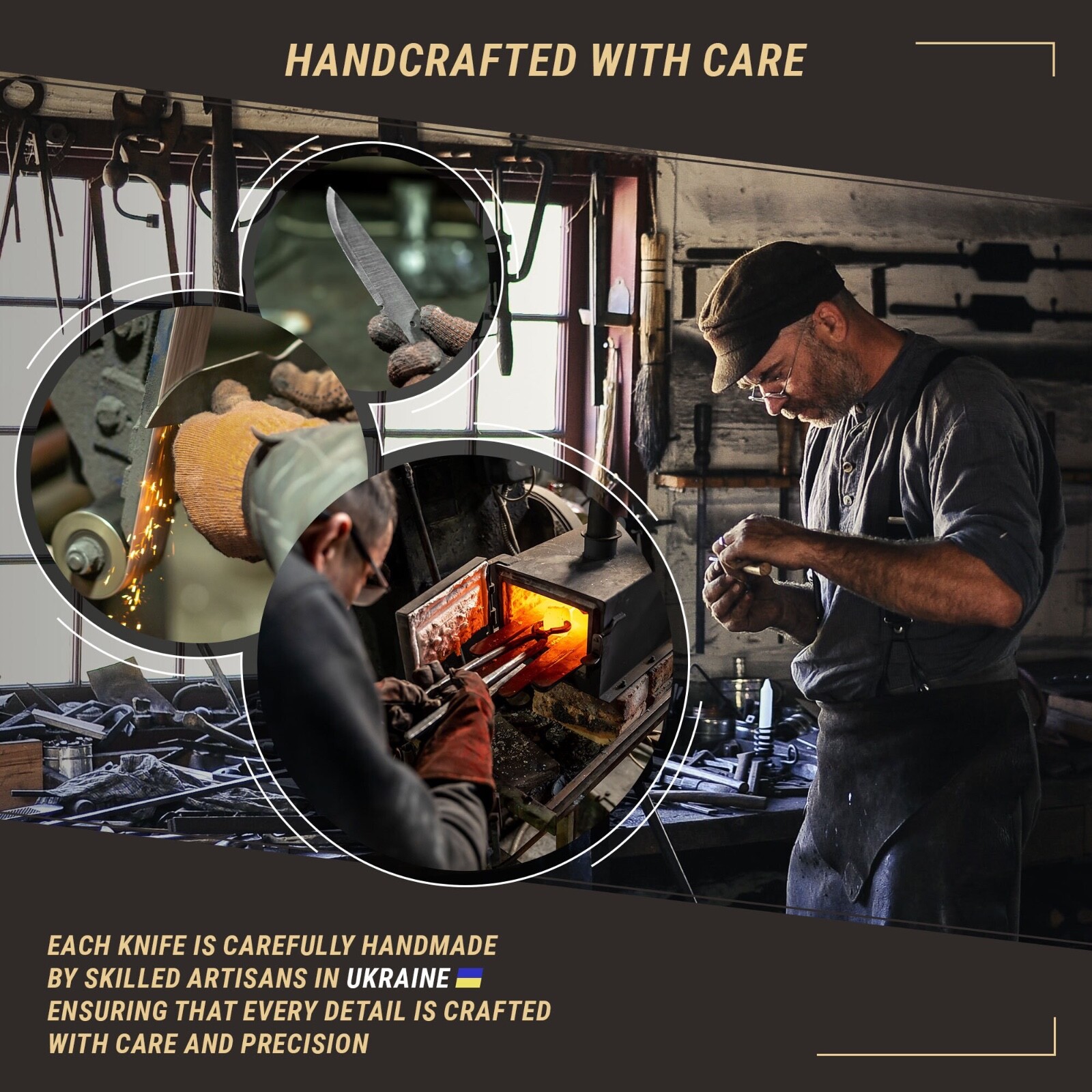 Carbon Steel Fixed-Blade Bushcraft Knife with Leather Sheath BeaverCraft BSH3