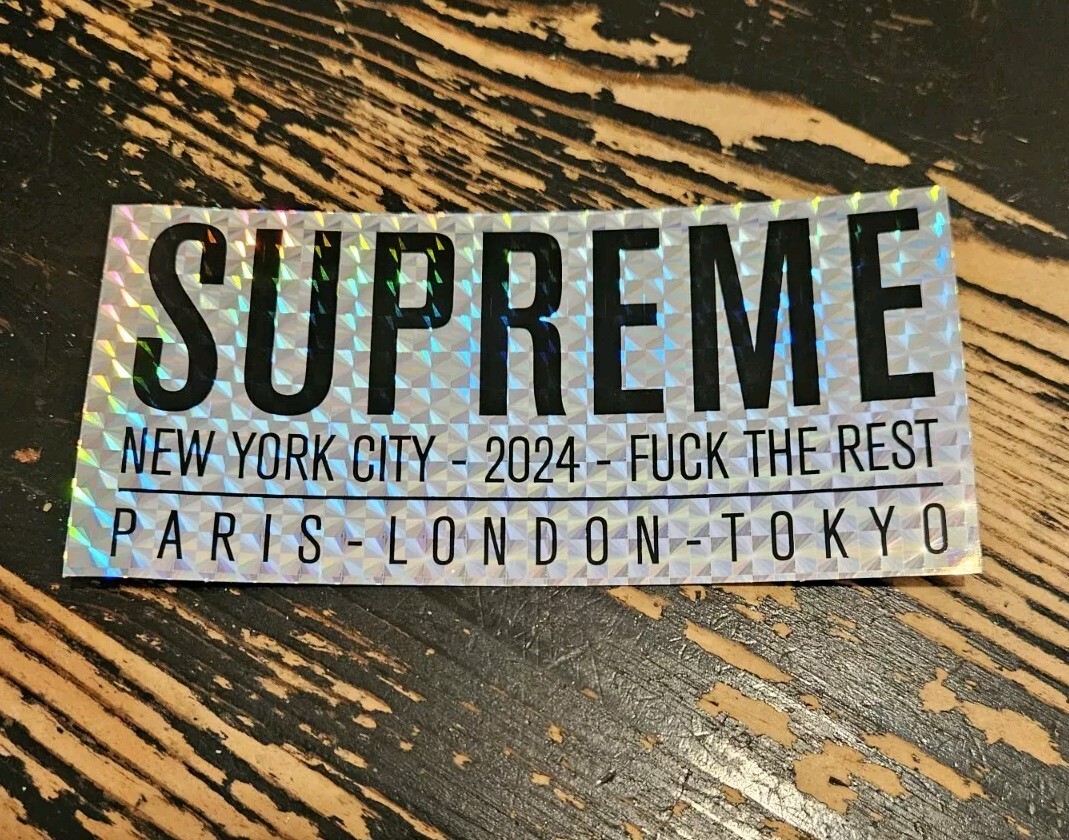 Supreme Paris Hologram Sticker Silver SS24 + FREE SURPRISE