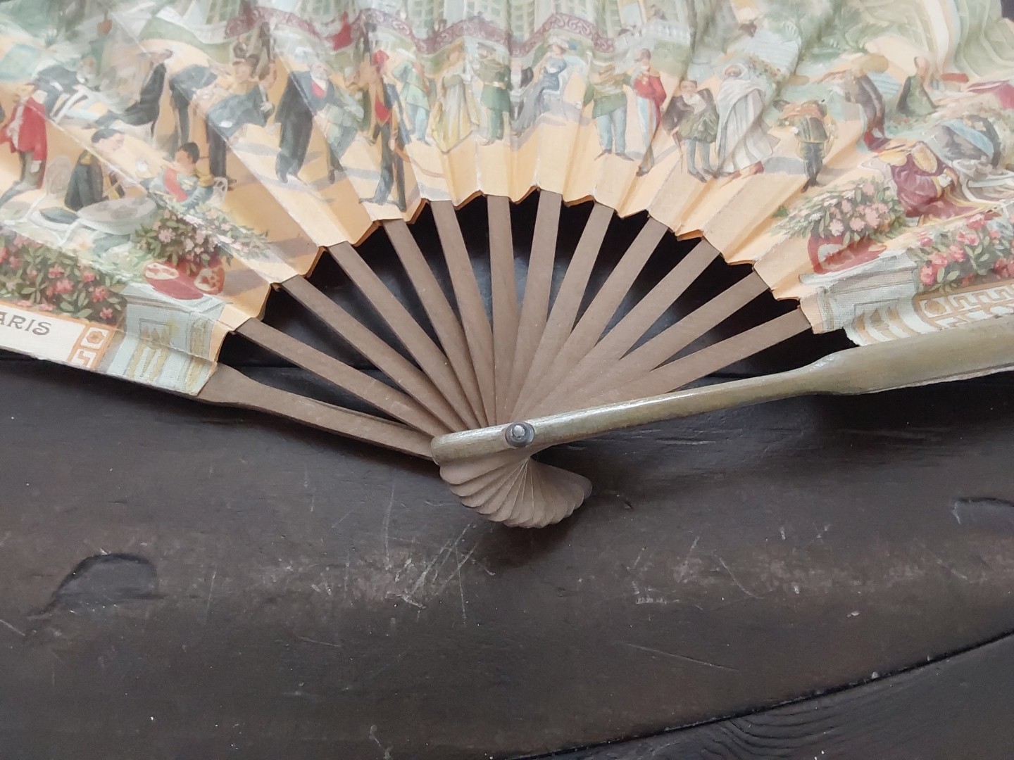 Grand Hotel Paris France 1890s Folding Hand Fan