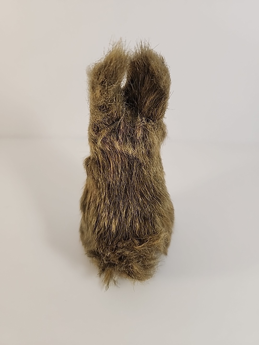 Vintage Realistic Rabbit Bunny Figure Easter Spring Faux Fur 4" Brown