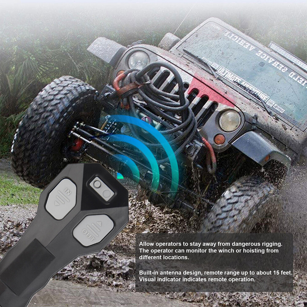 Wireless Winch Remote Control Kit DC12V Switch Handset For Jeep ATV SUV Truck