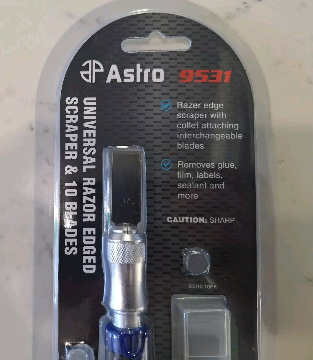 Astro Pneumatic AST-9531 Universal Razor Edged Scraper & 10 Blades