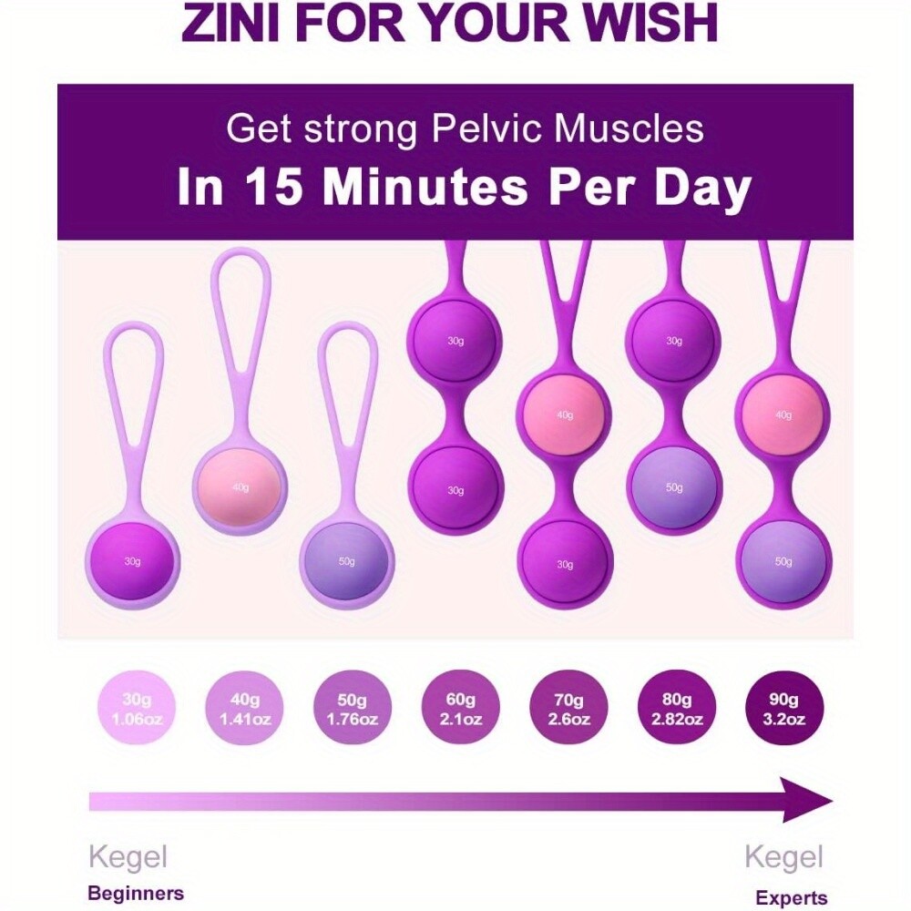 Pelvic Floor Trainer - Kegel Weights & Ben Wa Balls for Women’s Bladder Control