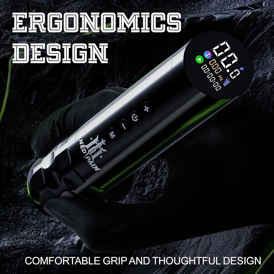 Wireless Tattoo Kit Complete for Beginners Pen Machine with Power Supply Needles