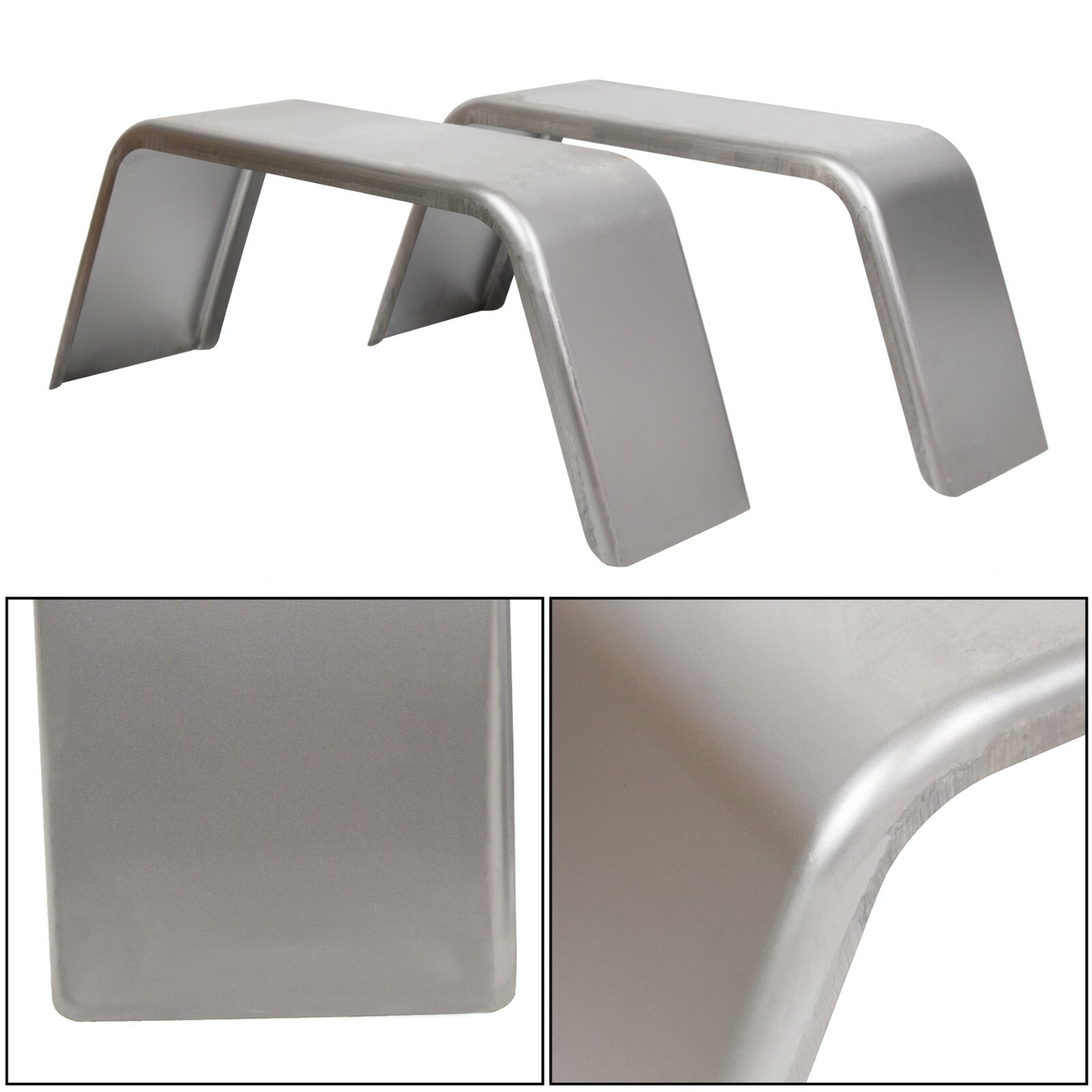 Set of 2 Square Steel Cargo Trailer Fenders Pair 14"-16" wheels