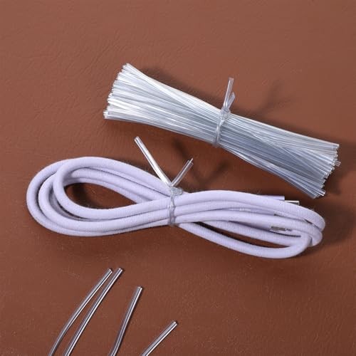 100-Piece 4-Inch Clear Metal Twist Ties for Cable and Cord
