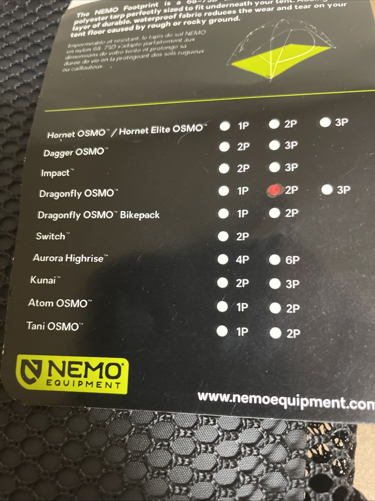 NEMO Dragonfly Osmo 2P Footprint BRAND NEW!