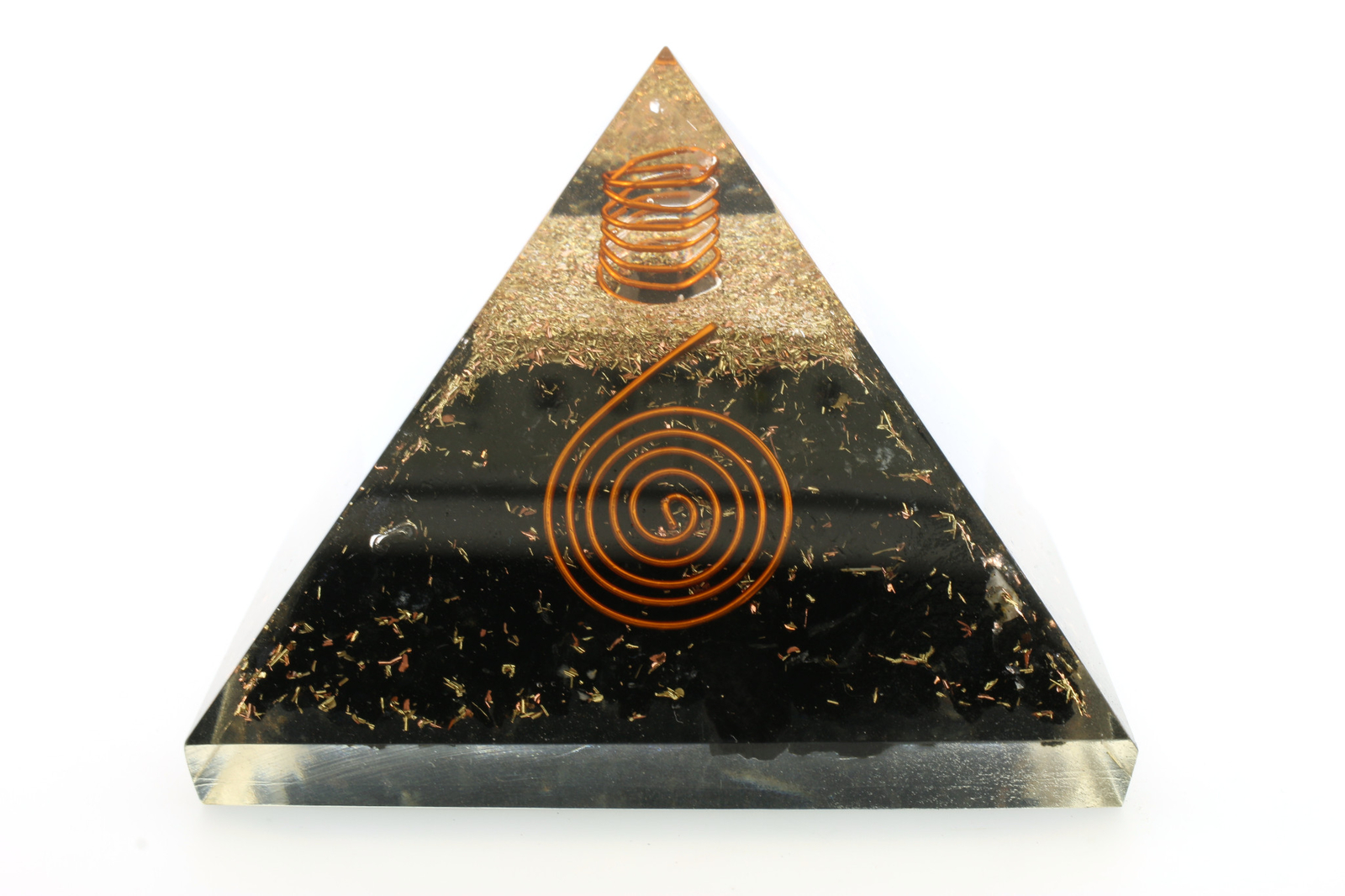 Natural Black Tourmaline Orgone Pyramid 3in LG 75mm EMF & 5G Orgone Protection