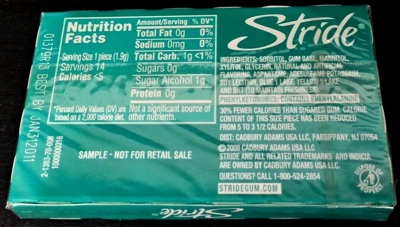 Stride Gum Custom Pack MINTFINITY Never Retailed NonStop Mint Contest SCANDAL
