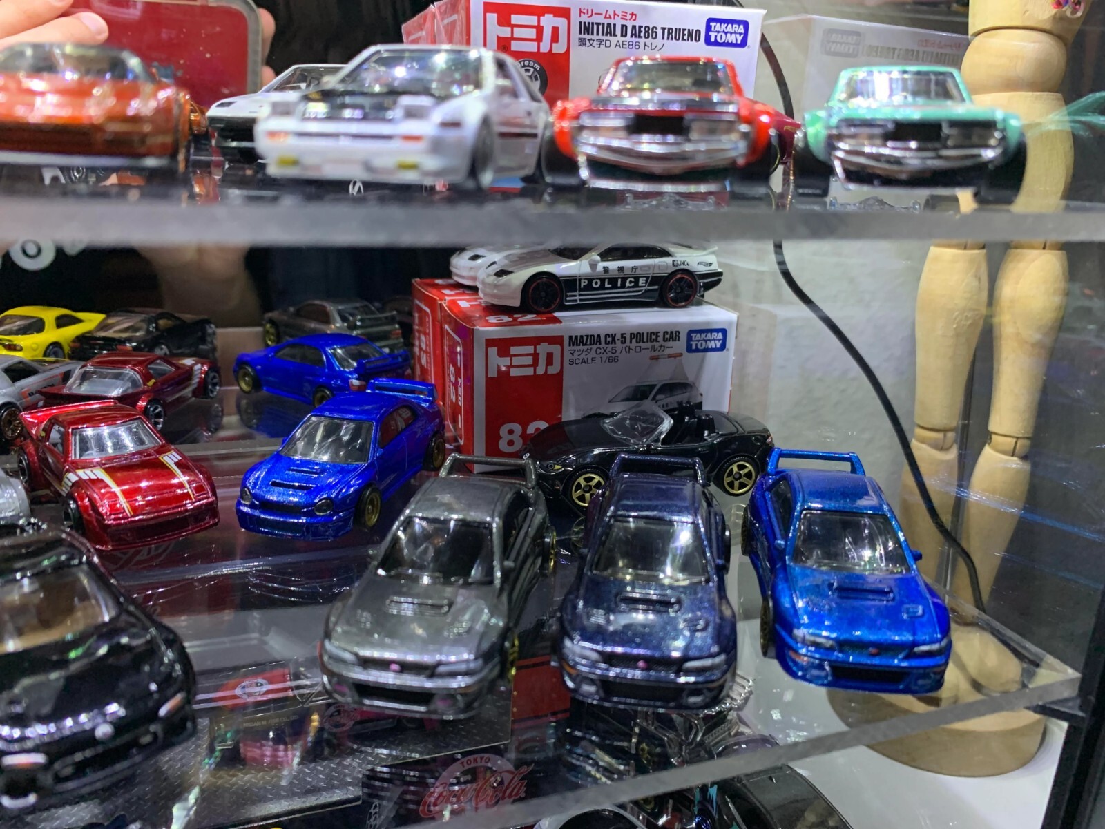 Car Display Case 4 Tier Acrylic LED Light 1/18 Model 1/24 Diecast 1/64 Cabinet