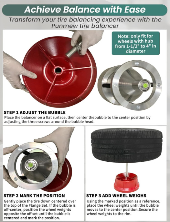 Portable Bubble Tire Balancer for Car & Light Truck Wheels