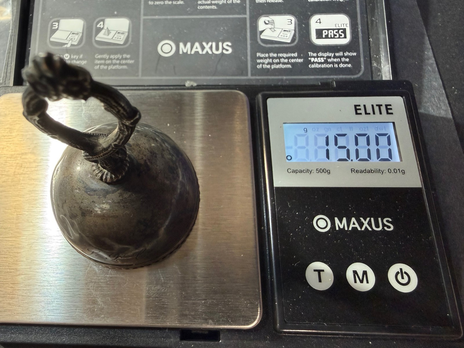 Antique Sterling Silver Table Dinner Bell - EB&H Late 1800's Early 1900's