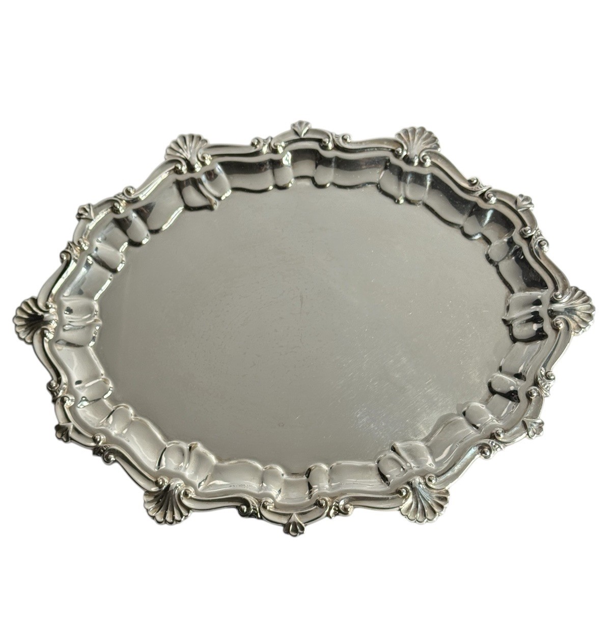 Antique Elkington Silver Plate Salver Tray