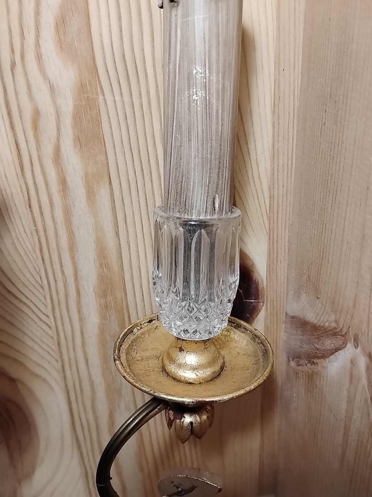 1 Antique Maison Bagues French Crystal Glass Parrot Bird Wall Sconce