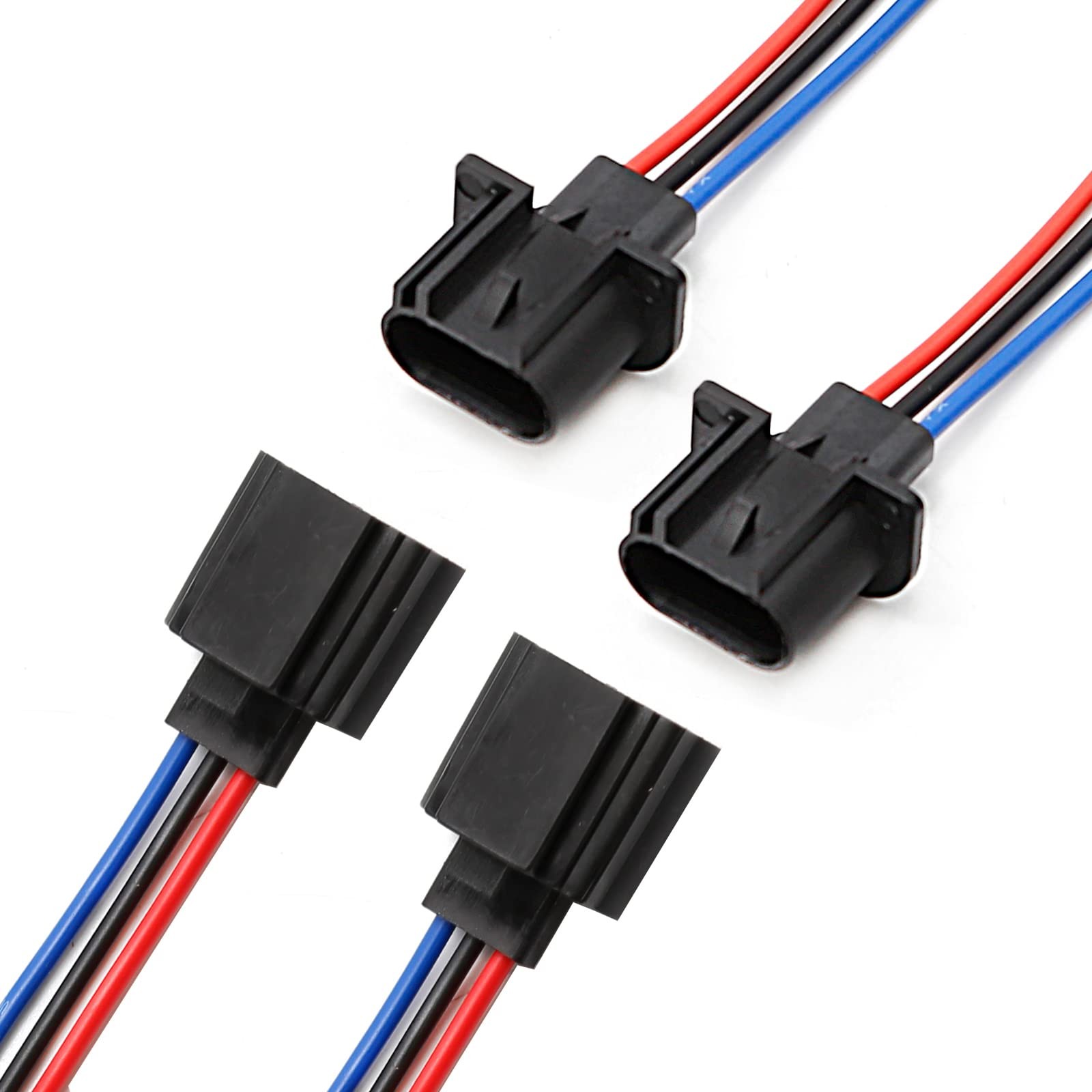 4Pack H13 9008 Headlight Socket Wiring Harness Adapter