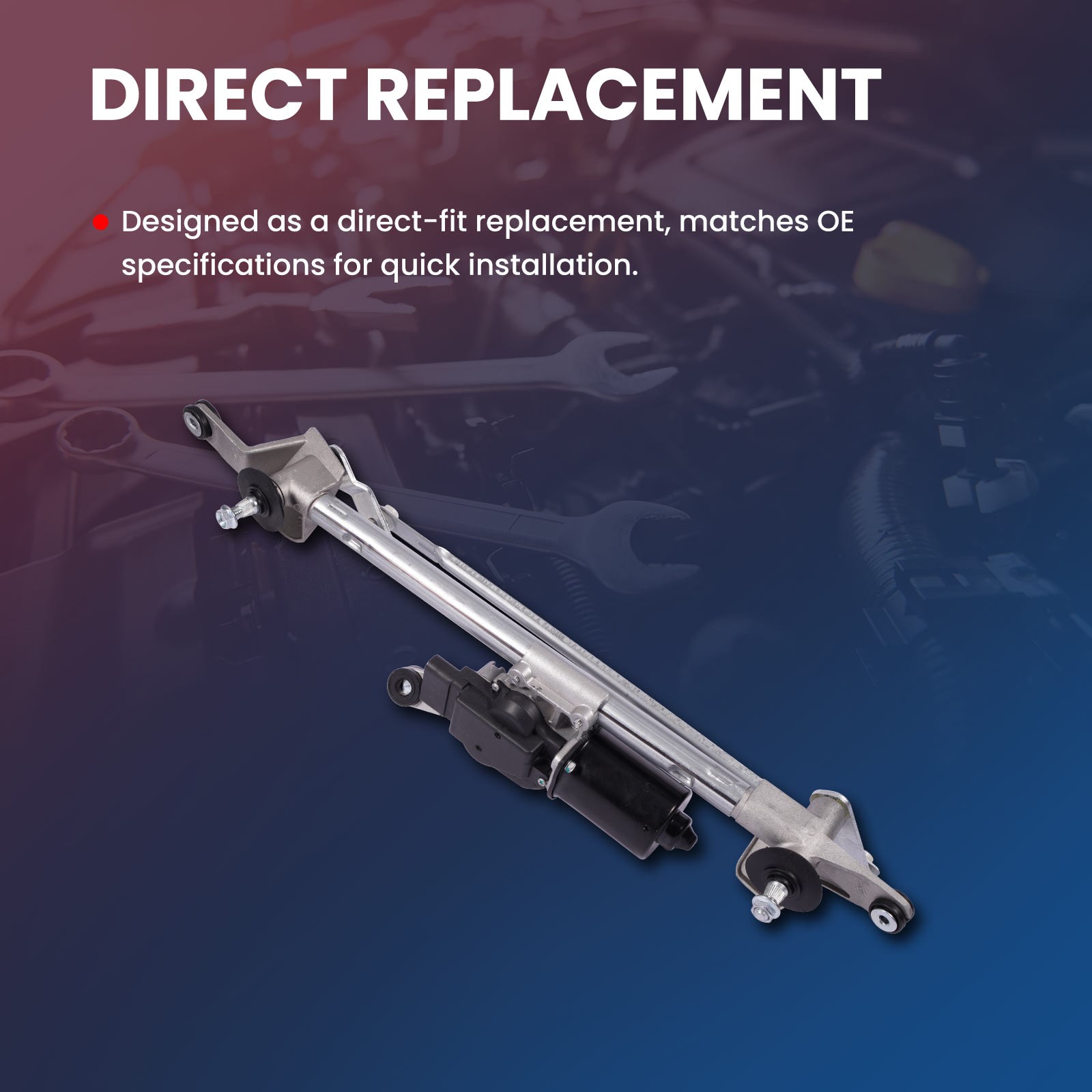 Front Wiper Linkage & Motor Assembly Fit 10-17 Chevrolet Equinox GMC Terrain