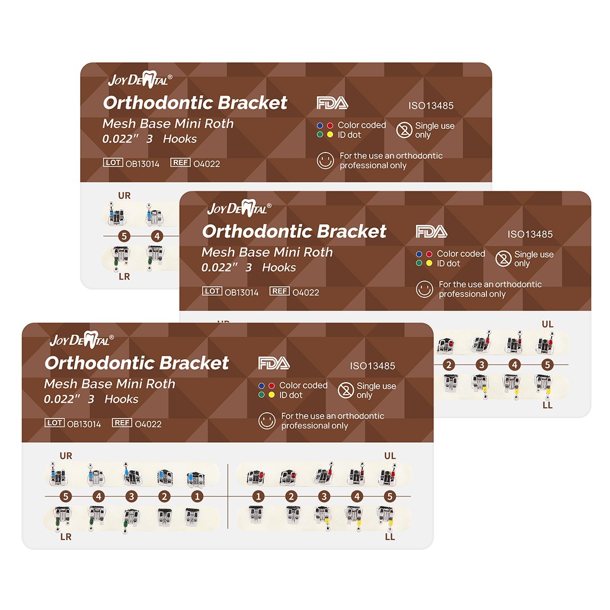 20pcs/pack Dental Orthodontic Brackets Braces Mesh Base Mini Roth 022 Hooks MIM