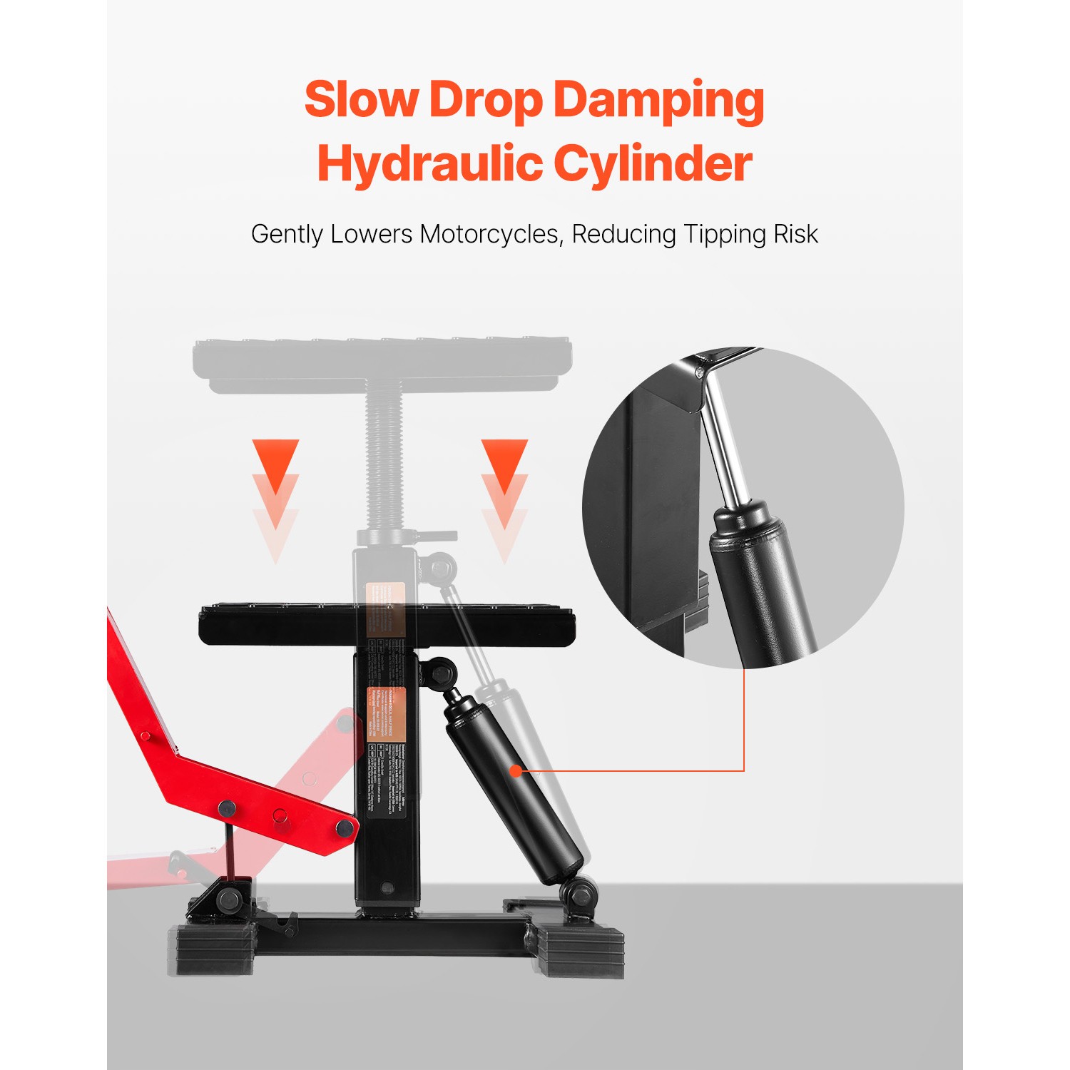 Dirt Bike Lift Stand 440 LBS Adjustable Hydraulic Lift Jack for Motorcycle Hoist