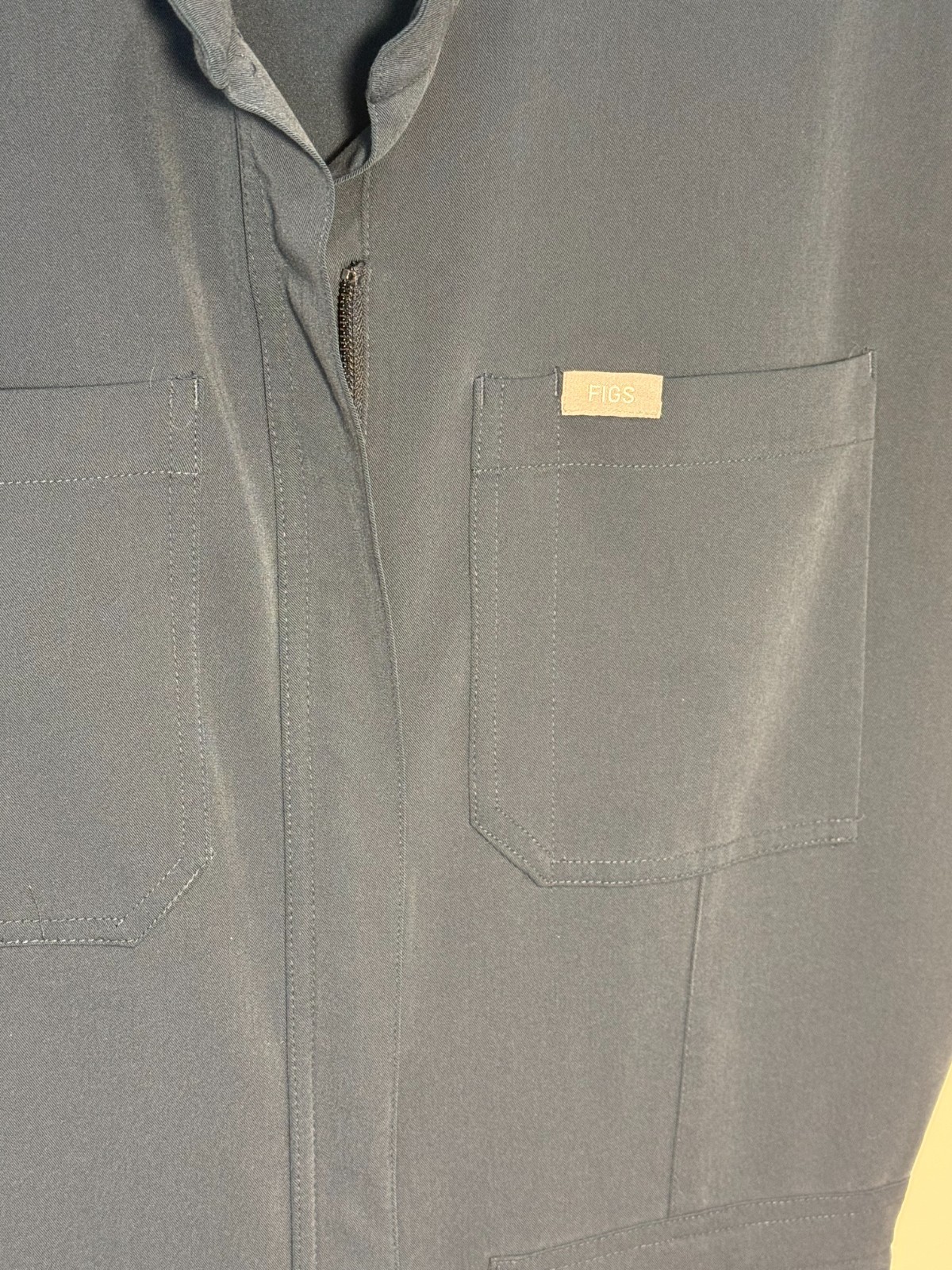 FIGS Women Blue/Gray Rafaela Cargo Jogger Jumpsuit Scrubs Sleeveless Size S