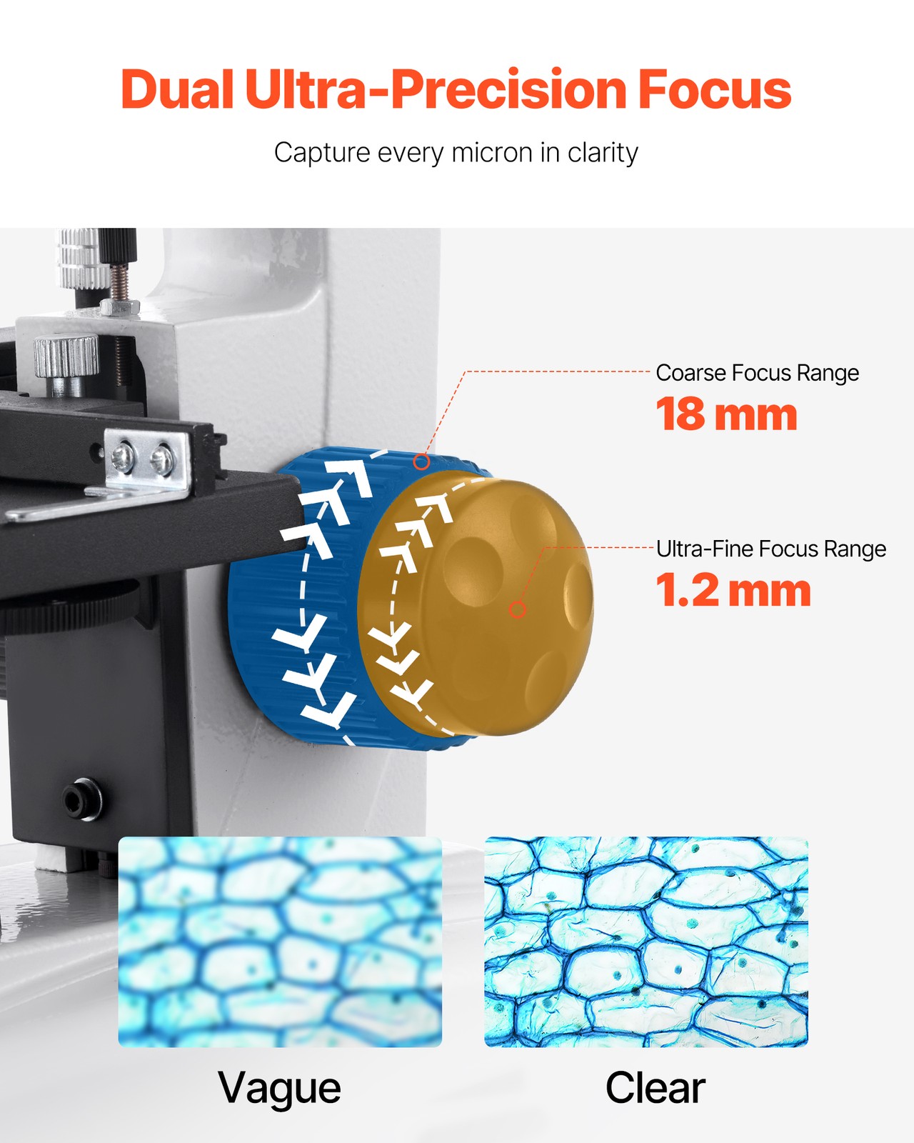 VEVOR Professional Binocular Compound Microscope Kit 40-2000X Magnification