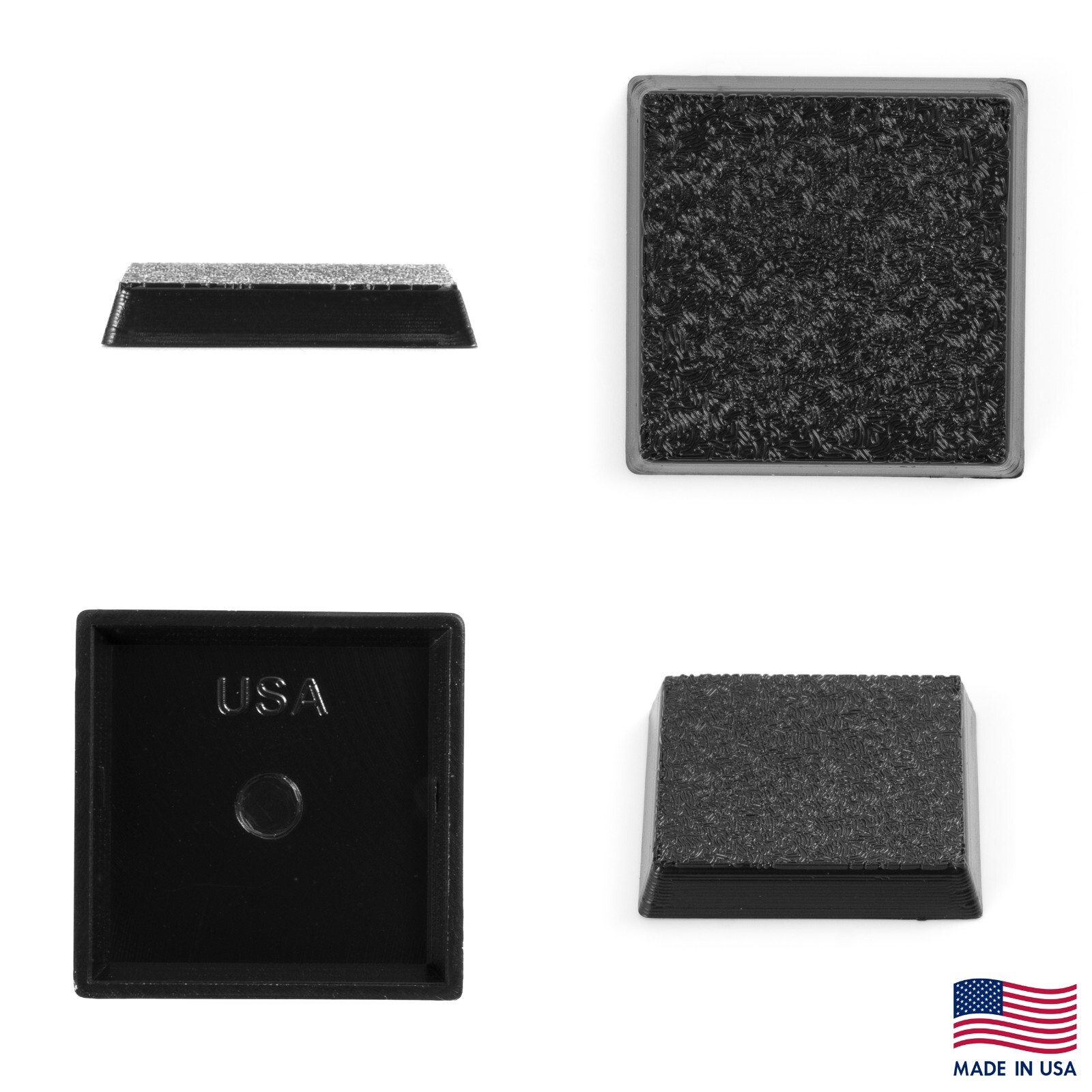 Pack of 100, 25 mm Plastic Square Bases Miniature Wargames Table gaming TEXTURED