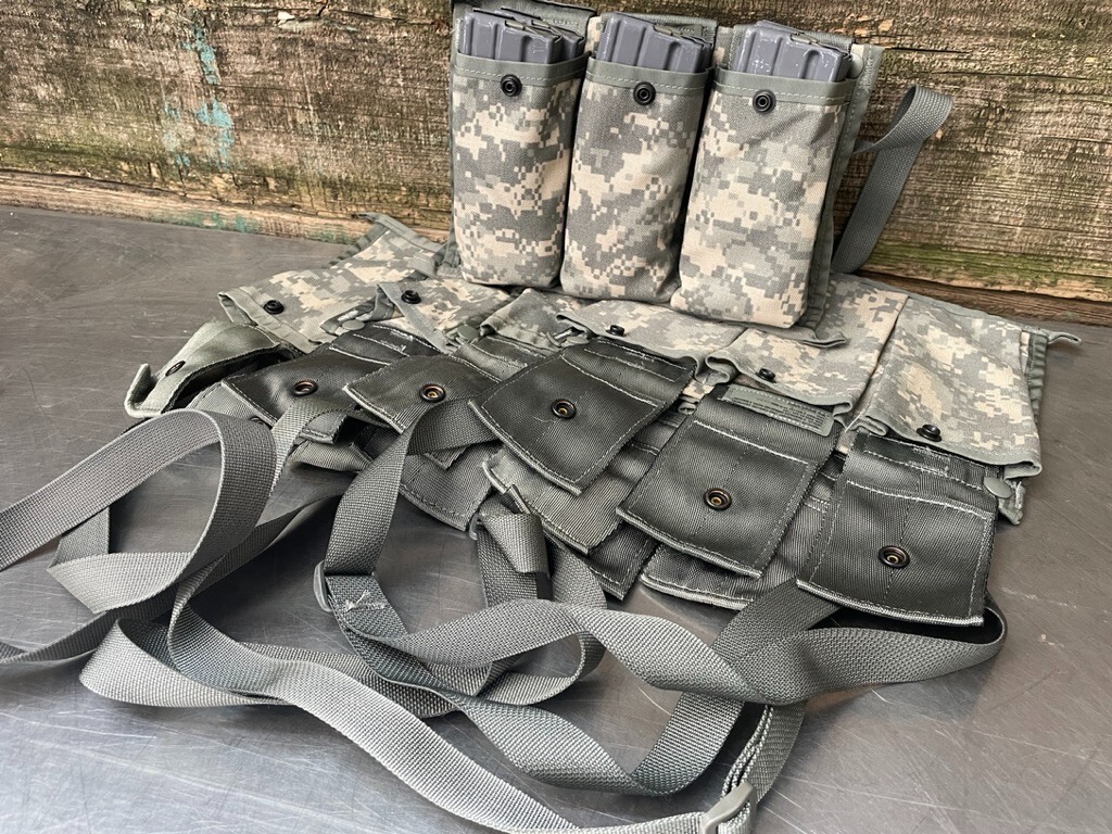 -LOT of 10- Military 6 Magazine Bandoleer MOLLE II Mag Ammunition Pouch w/ Strap