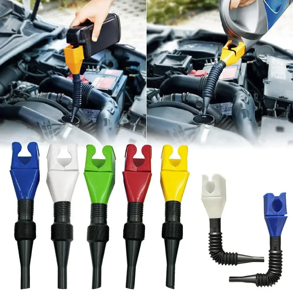 1pc Foldable Car Motorcycle Oil Funnel Flexible Fuel Tool - NEW