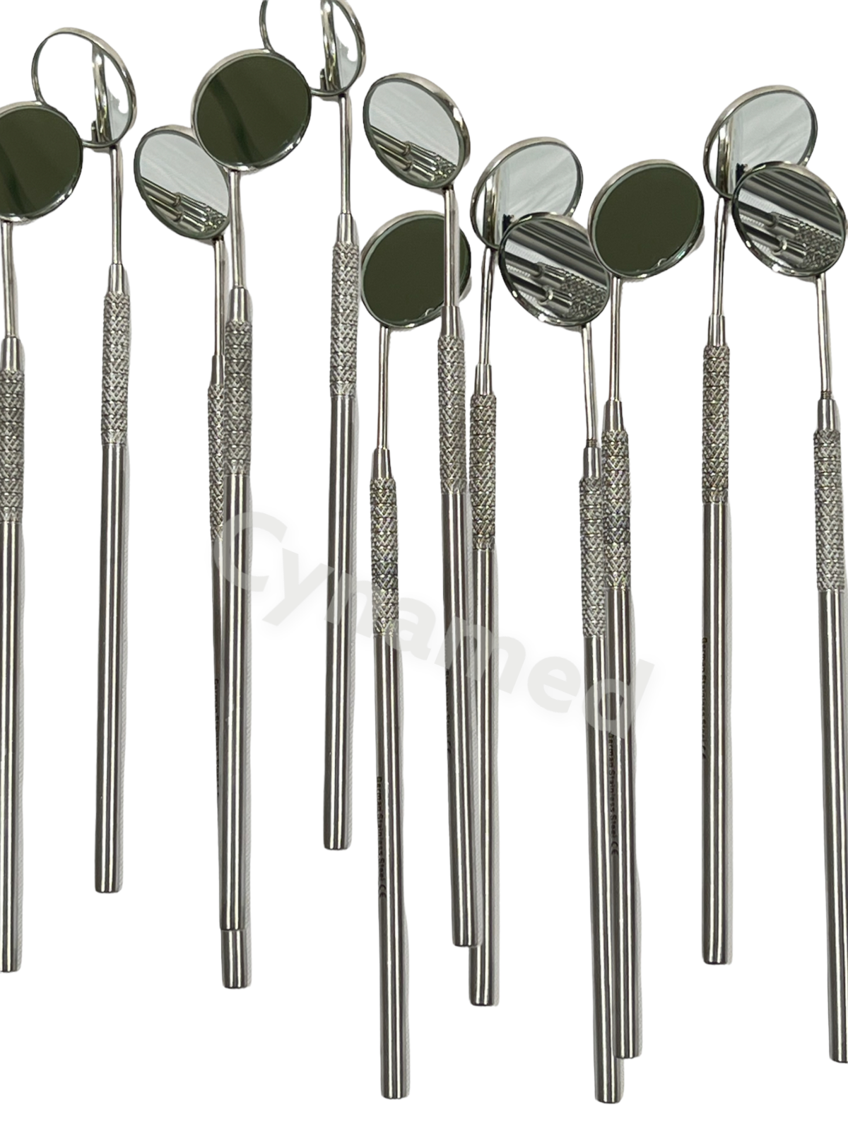 Premium 12 Pcs Dental Mouth MIRROR #5 With HANDLE Dental Instruments