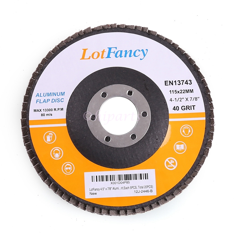 20x Flap Disc 4.5" 4-1/2 40 60 80 120 Grit Angle Grinder Sanding Grinding Wheels