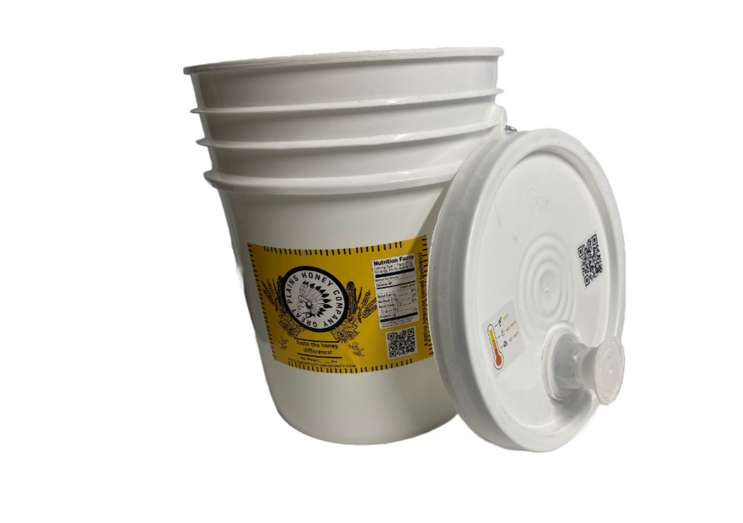 5 Gallons Wildflower Honey (60lbs) Raw, Unfiltered and Unheated!