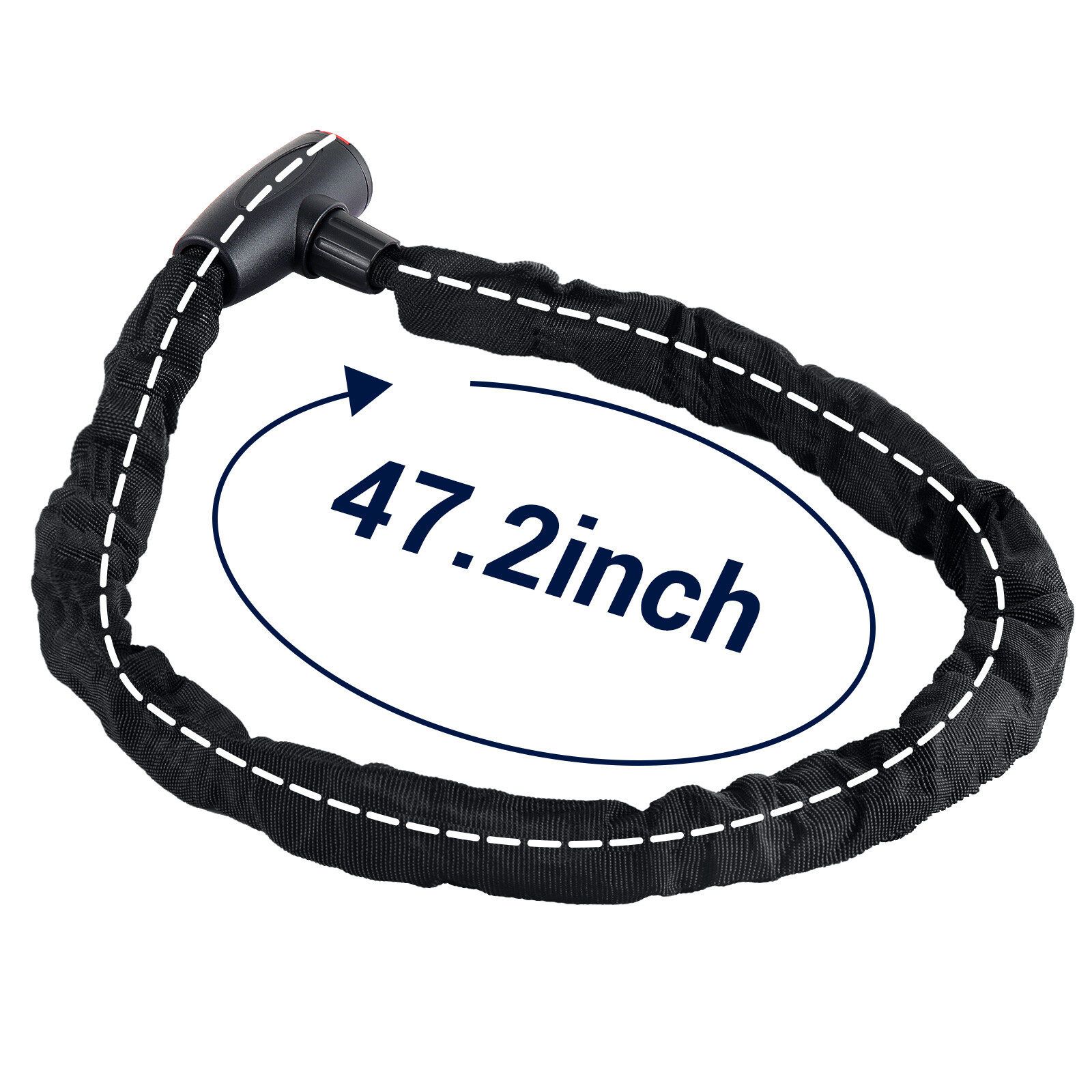2x Bike Chain Lock 4 Foot/120cm Long Heavy Duty Chain Lock Durable Thick Chains