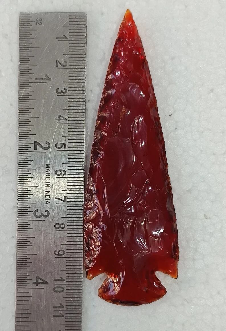 Red Obsidian Arrowhead, Select Size, Gemstone & Crystal Spear Head