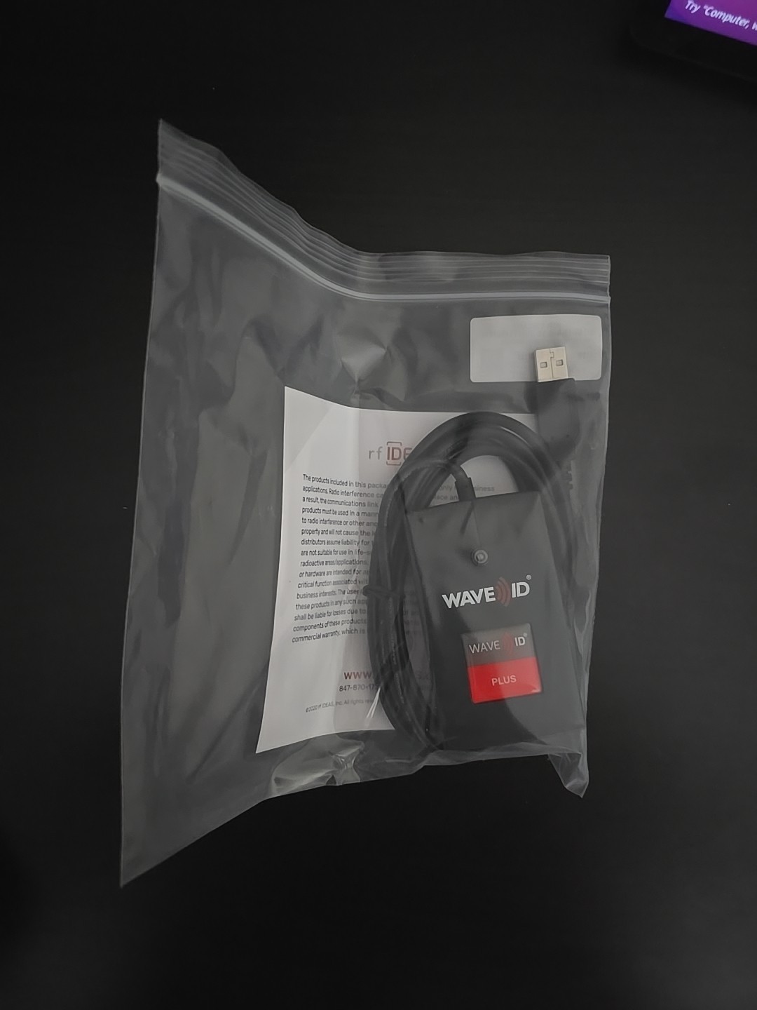 rf IDEAS RDR-80582AKU WAVE ID® Plus Desktop SDK RFID Card Reader USB