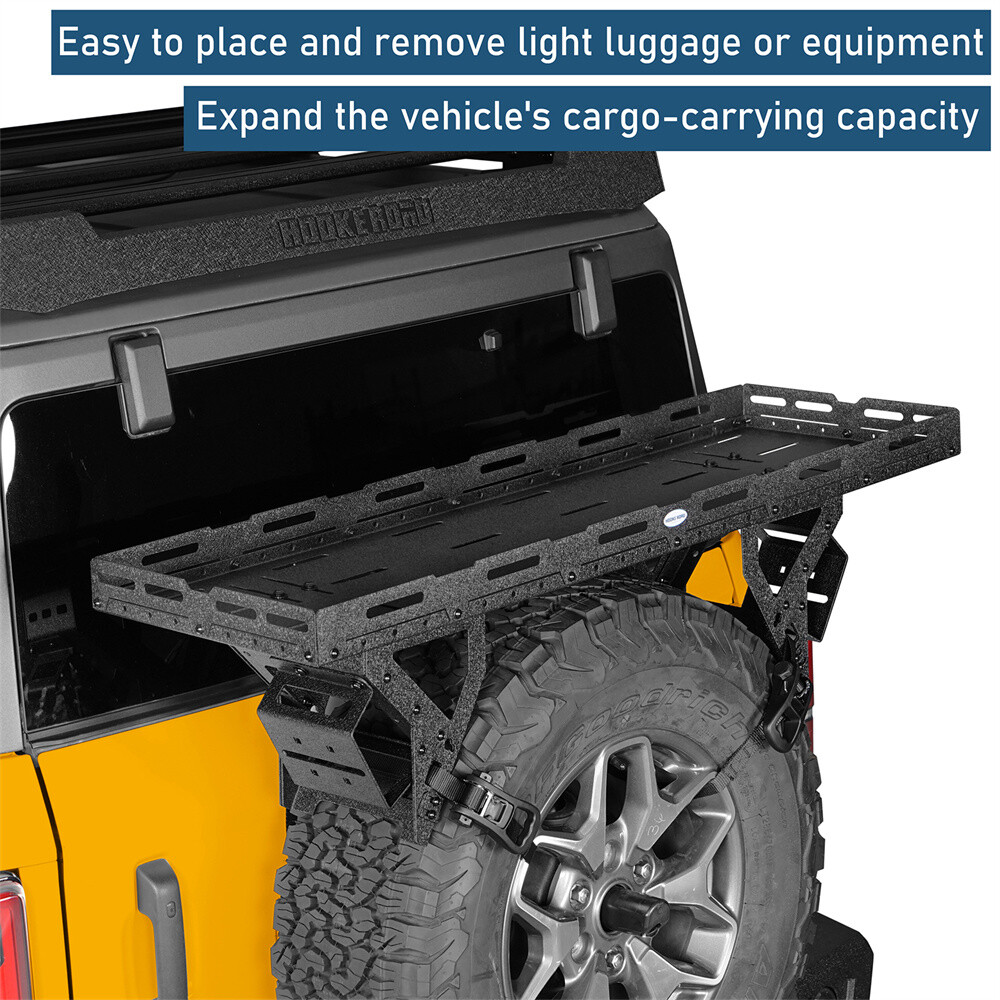 Spare Tire Mount Utility Cargo Basket Storage Carrier Fits for 30" to 40" Tire