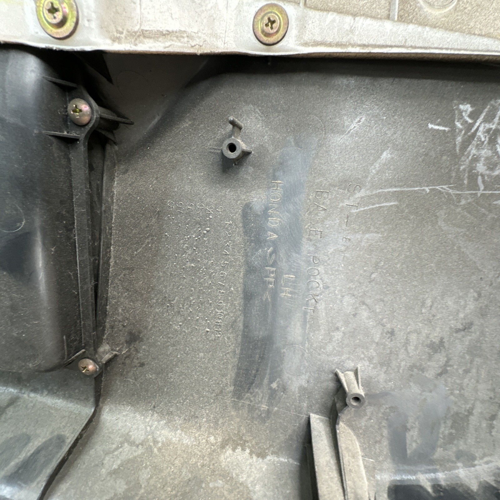 94-01 Acura Integra 4D Driver Left Door Panel Card Black Vinyl Leather OEM