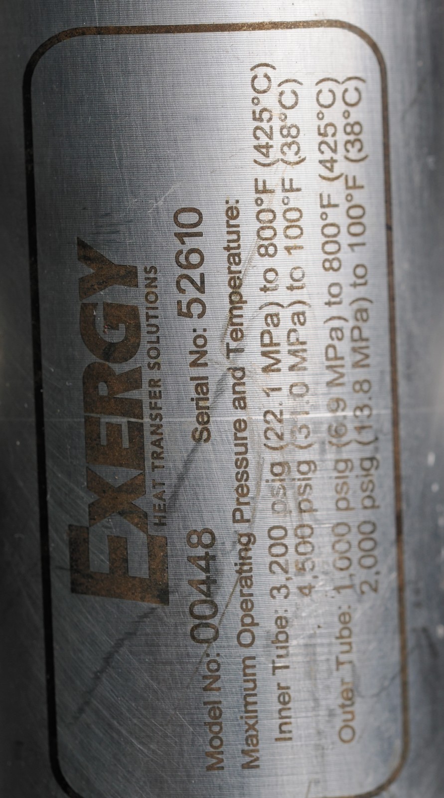 Exergy Tube in Tube Coil in Coil Stainless Steel Heat Exchanger 00448 3/8" USA