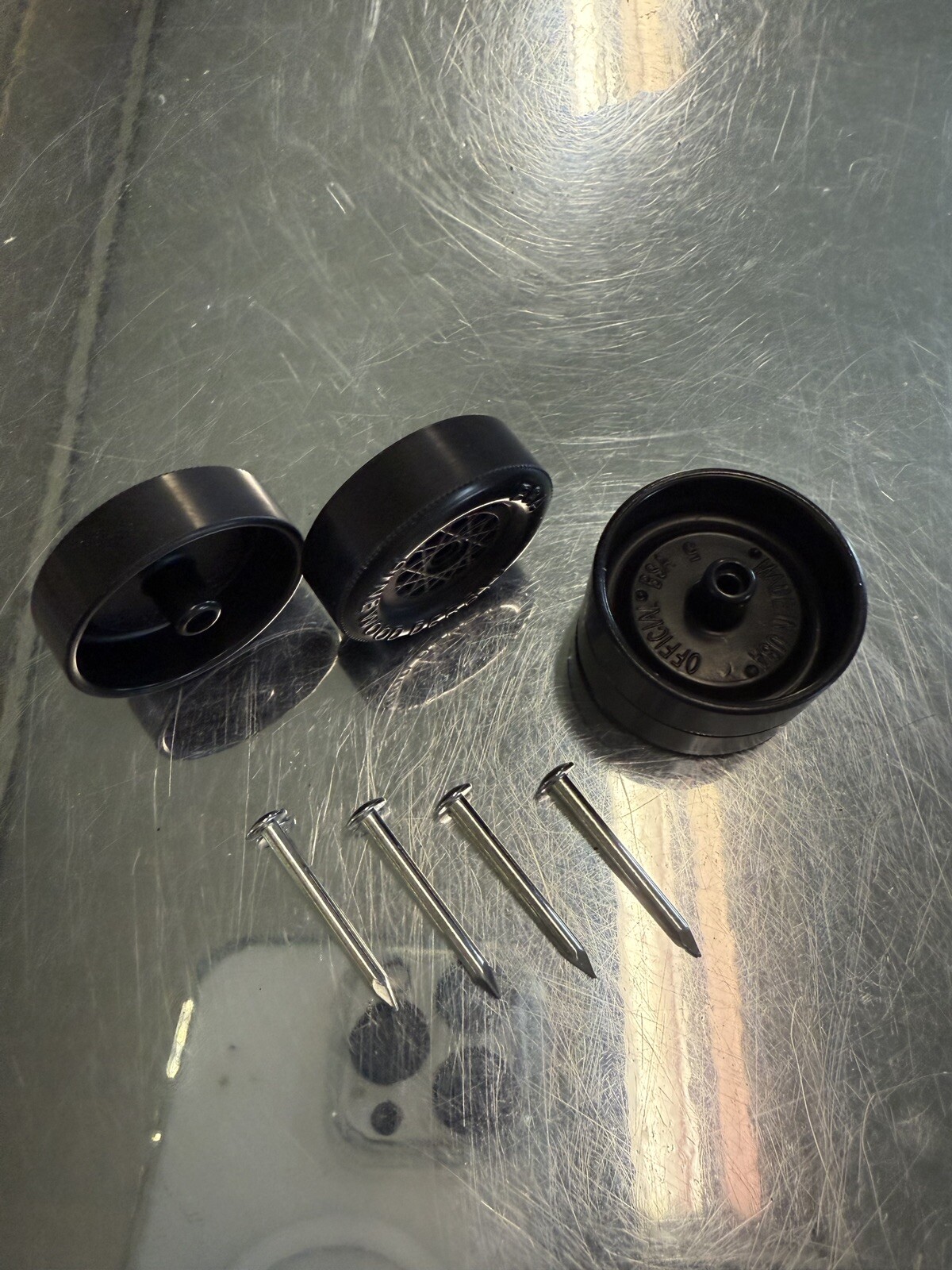 🏁 Dominant Lathed Pinewood Derby Wheels & Polished Axles Race Ready SLT