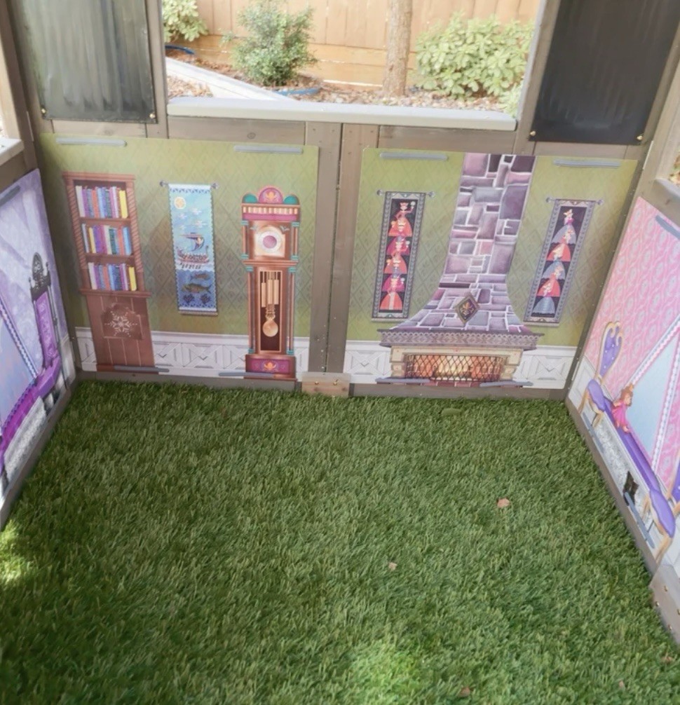 KidKraft Disney Frozen Arendelle Wooden Outdoor Playhouse Elsa Anna Kids