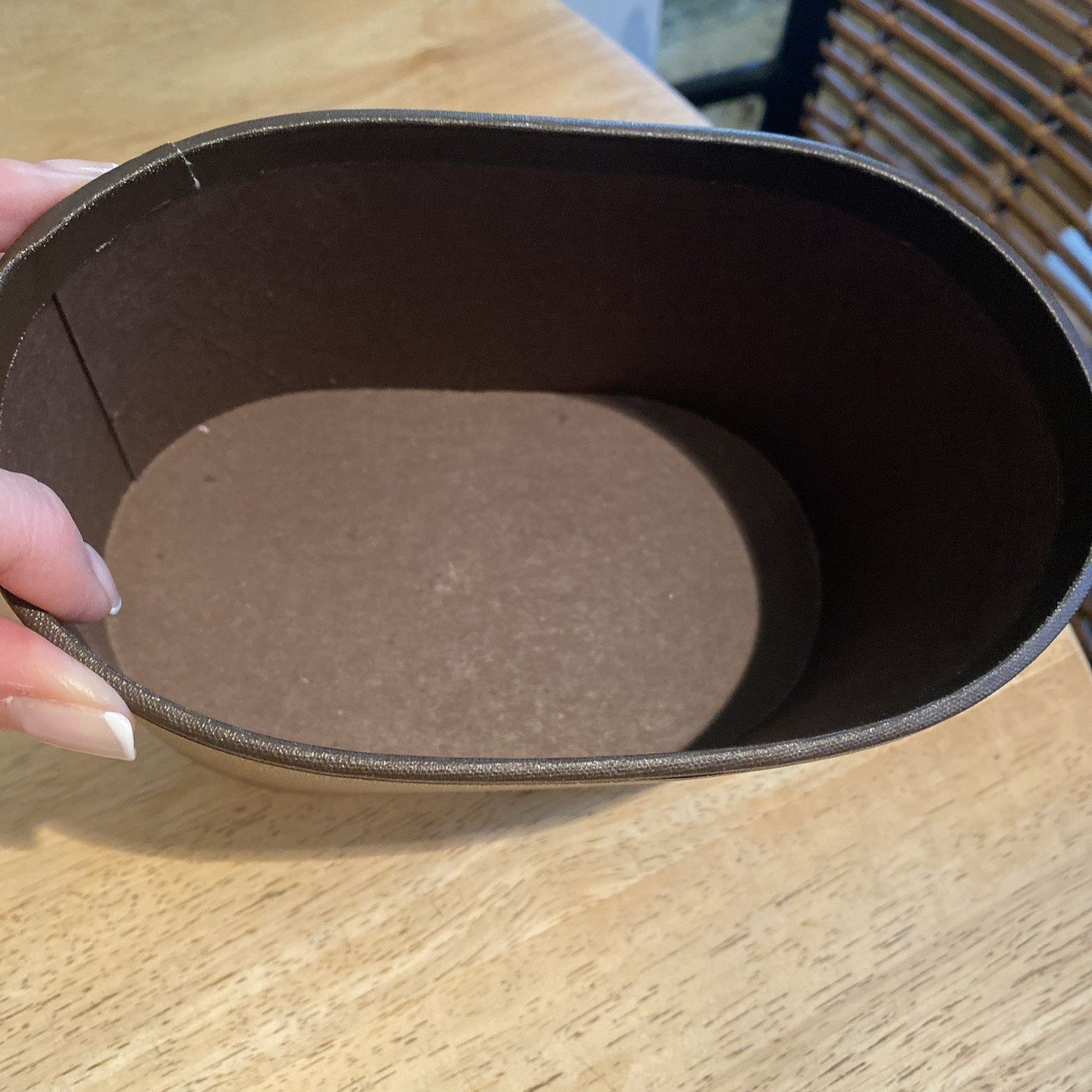 Mail Holder Desk Caddy Pens Supplies Oval Office Organizer Brown Vintage MCM