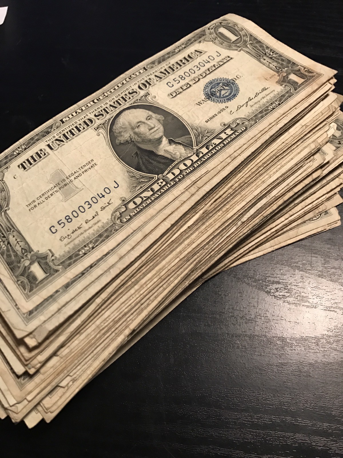 1935-1957 *LUCKY* $1 SILVER CERTIFICATE RARE BLUE ONE DOLLAR BILL LOT NOTE FRN*