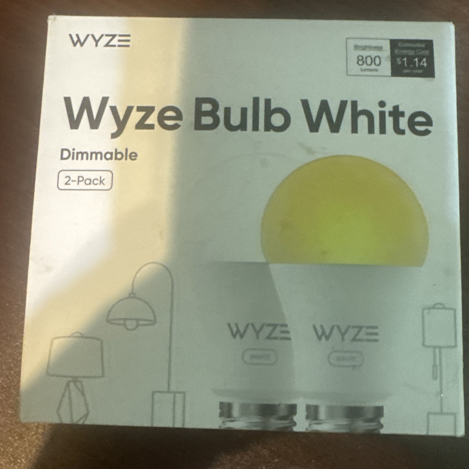 Wyze Bulb White Dimmable 2-pack 800 Lumens LED Light Bulb Brand New In Box