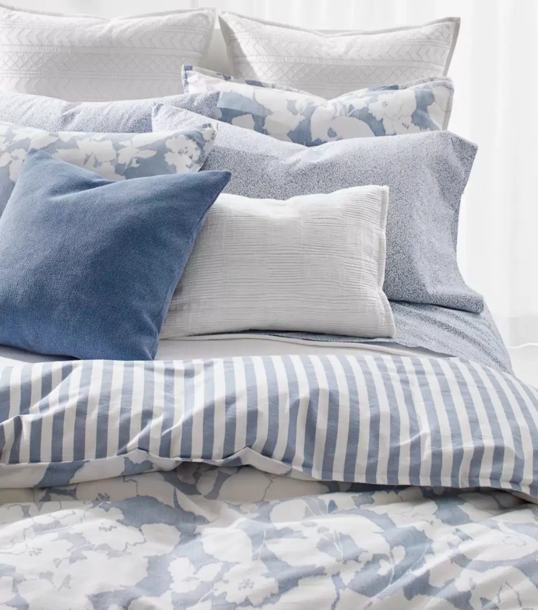 Lauren Ralph Lauren Willa Floral,Stripe FULL/QUEEN Duvet Cover & Sham Set, 3 Pc.