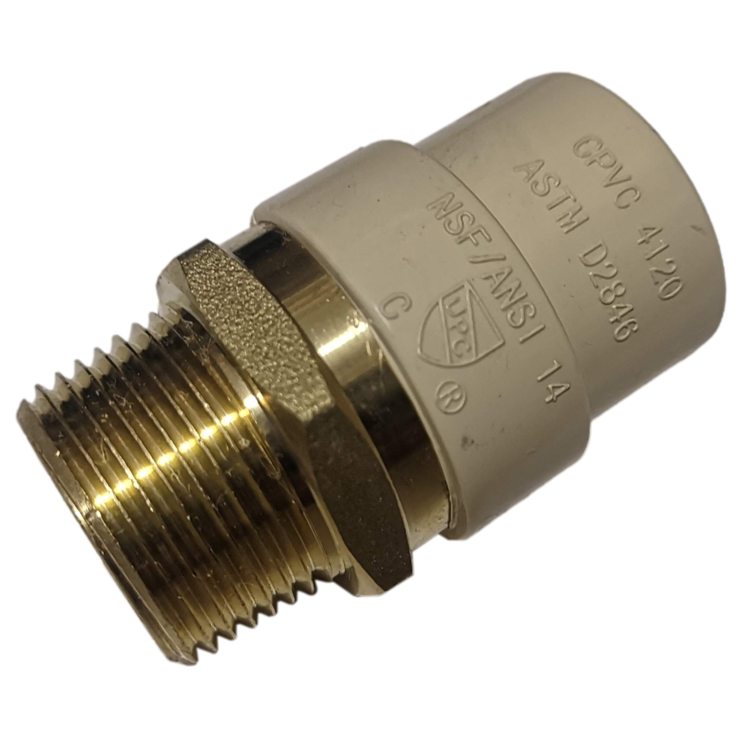 25 Pack XFITTING 3/4" Male NPT X 3/4" CPVC Adapter , 3/4" CPVC Male Adapter