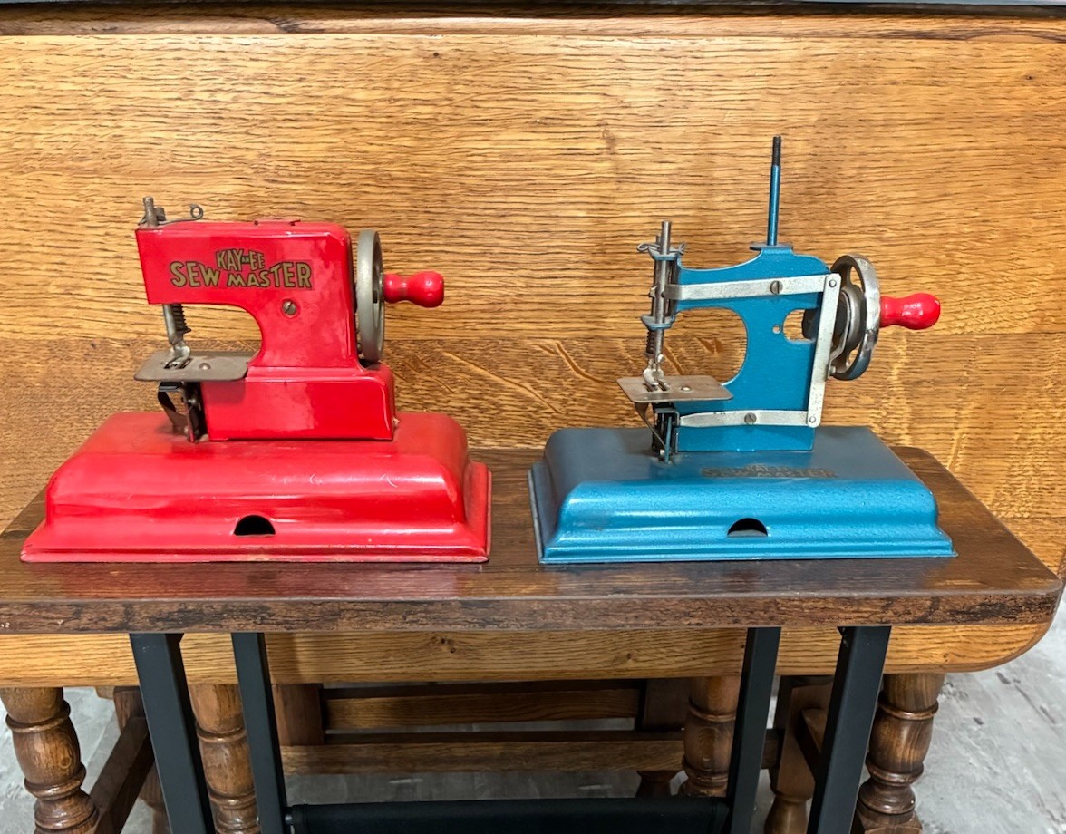 Lot Of 2 1940- 1950 Collectible Children Child Toy Sewing Machines. German Made