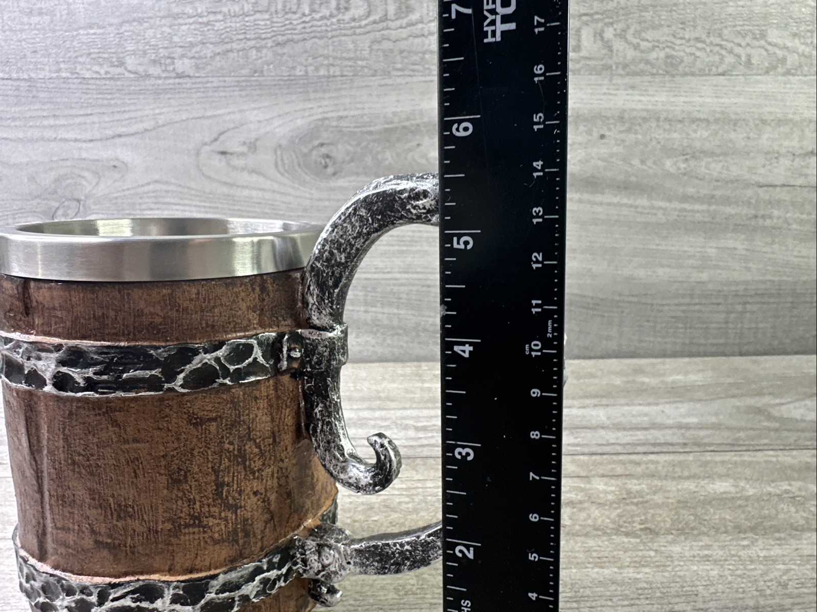 Vintage Beer Mug 20oz Stainless Steel Inside Unbranded