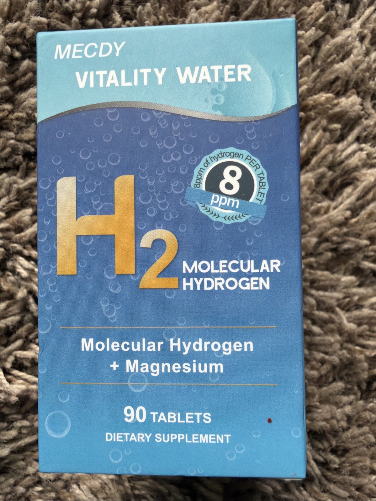 Hydrogen Water Tablets 8 PPM Hydrogen Tablets for Drinking Water, H2 Supplement