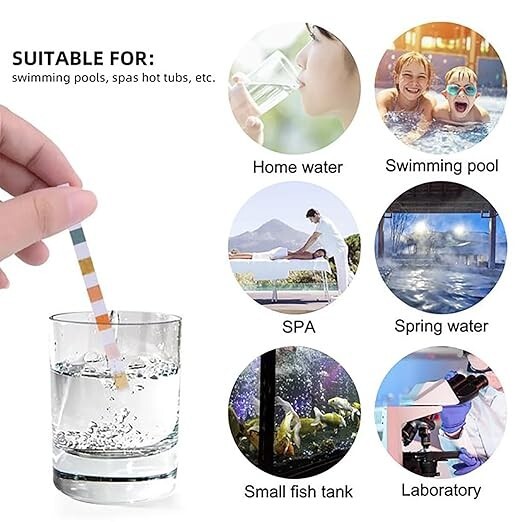 16 in 1 Drinking Water Test Kit Strips, 100 cnt. Home Water Quality Test for Tap