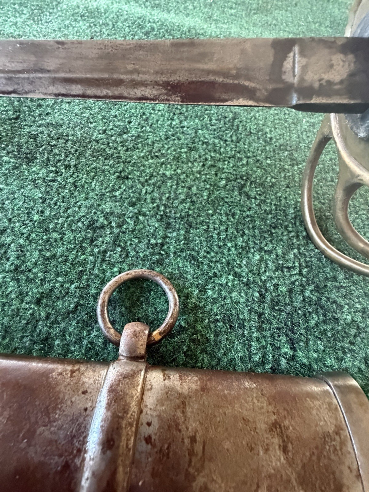 US CIVIL WAR CAVALRY SWORD WITH SCABBARD DATED 1862