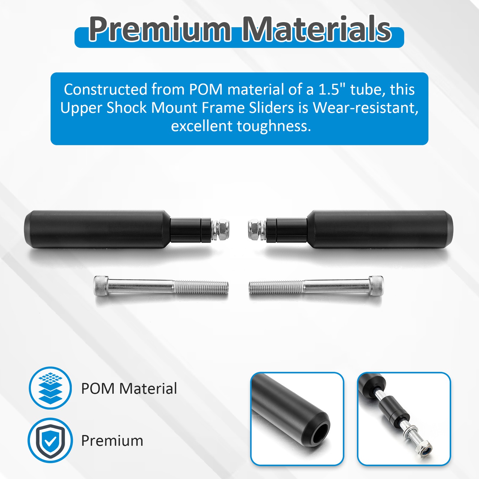 Upper Shock Mount Frame Slider Crash Bar For Harley Dyna FXDB/I FXDLS 2006-2017